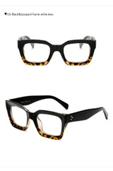 High Quality Rivet Shades Big Frame Leopard Style Sunglasses