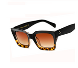 High Quality Rivet Shades Big Frame Leopard Style Sunglasses