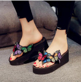 Women Shoes butterfly Beach Slippers Summer platform shoes Woman