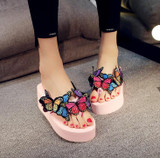 Women Shoes butterfly Beach Slippers Summer platform shoes Woman