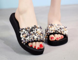 women slides with pearls Flip Flops Cute fashion style ladies slippers and sandals