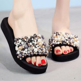 women slides with pearls Flip Flops Cute fashion style ladies slippers and sandals