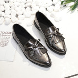 Women Fringe Patent Leather Casual Shoes Fashion Sneakers Female