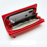 Wallet Female PU Leather Wallet Women's clutch Leisure Purse Red Pink Style
