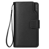 Wallet Female PU Leather Wallet Leisure Purse Black Style 3Fold