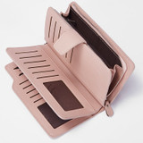 Wallet Female PU Leather Wallet Leisure Purse Black Style 3Fold