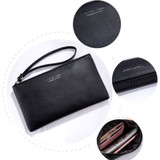 Fashion Women PU Leather Purse Wristlet Zipper Wallet Handbag Envelope Phone
