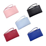 Fashion Women PU Leather Purse Wristlet Zipper Wallet Handbag Envelope Phone