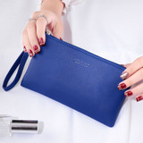 Fashion Women PU Leather Purse Wristlet Zipper Wallet Handbag Envelope Phone