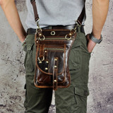 Original Leather Multifunction Men Travel Shoulder Crossbody Messenger Bag