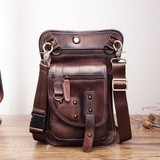 Original Leather Multifunction Men Travel Shoulder Crossbody Messenger Bag