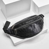 New Women's Waist Bag High Quality Crocodile Women PU Leather Bag