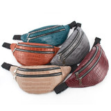 New Women's Waist Bag High Quality Crocodile Women PU Leather Bag