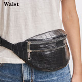New Women's Waist Bag High Quality Crocodile Women PU Leather Bag