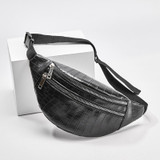 New Women's Waist Bag High Quality Crocodile Women PU Leather Bag