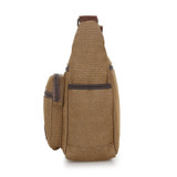 Men Canvas Shoulder Bag Multifunction Casual Travel Crossbody Bags