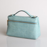 Fashion Crocodile Embossed Leather Women Clutch Make Up Bag Handbags
