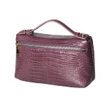 Fashion Crocodile Embossed Leather Women Clutch Make Up Bag Handbags