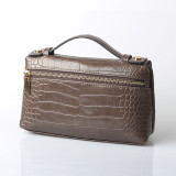 Fashion Crocodile Embossed Leather Women Clutch Make Up Bag Handbags