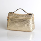 Fashion Crocodile Embossed Leather Women Clutch Make Up Bag Handbags