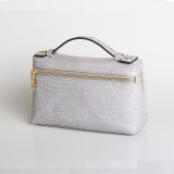 Fashion Crocodile Embossed Leather Women Clutch Make Up Bag Handbags