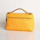 Fashion Crocodile Embossed Leather Women Clutch Make Up Bag Handbags