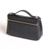 Fashion Crocodile Embossed Leather Women Clutch Make Up Bag Handbags