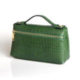 Fashion Crocodile Embossed Leather Women Clutch Make Up Bag Handbags