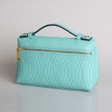 Fashion Crocodile Embossed Leather Women Clutch Make Up Bag Handbags