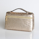 Fashion Crocodile Embossed Leather Women Clutch Make Up Bag Handbags