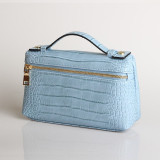 Fashion Crocodile Embossed Leather Women Clutch Make Up Bag Handbags