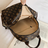 Classic Printing Backpack  PU Leather Designer Backpack