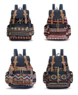 Women Canvas Vintinge Backpack Ethnic Backpack Bohemian Backpack Schoolbag