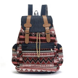 Women Canvas Vintinge Backpack Ethnic Backpack Bohemian Backpack Schoolbag