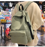 Female Solid School Bag For Teenage Girls Nylon Travel Backpack Women