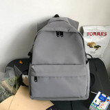 Female Solid School Bag For Teenage Girls Nylon Travel Backpack Women
