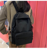 Female Solid School Bag For Teenage Girls Nylon Travel Backpack Women