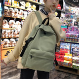 Female Solid School Bag For Teenage Girls Nylon Travel Backpack Women