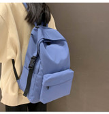 Female Solid School Bag For Teenage Girls Nylon Travel Backpack Women