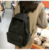 Female Solid School Bag For Teenage Girls Nylon Travel Backpack Women