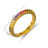 New Butterfly Sweet Heart Flower Cubic Zirconia Adjustable Rings