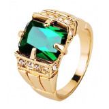 Vintage Noble Royal Natural Crystal Ring Jewelry Five-color Crystal Ring Gold Men's Wedding