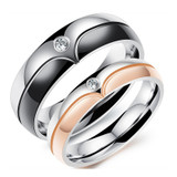 Fashion Wedding Rings for Men/Women CZ Couple Ring