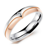 Fashion Wedding Rings for Men/Women CZ Couple Ring