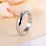 Simple Smooth Stainless Steel Rings Engagement Couples Ring Fashion Jewelry
