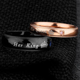 Fashion Engagement Promise Ring With Couple Her King And His Queen