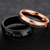 Fashion Engagement Promise Ring With Couple Her King And His Queen