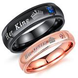 Fashion Engagement Promise Ring With Couple Her King And His Queen