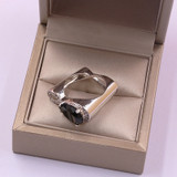 Jewelry Fashion Black Zircon Women's Ring Girls Party