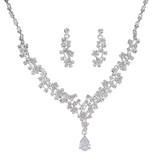 Luxury Silver Color Crystal Bridal Jewelry Set Wedding Cubic Zircon Crown Luxury Silver Color Crystal Bridal Jewelry Set Wedding Cubic Zircon Crown